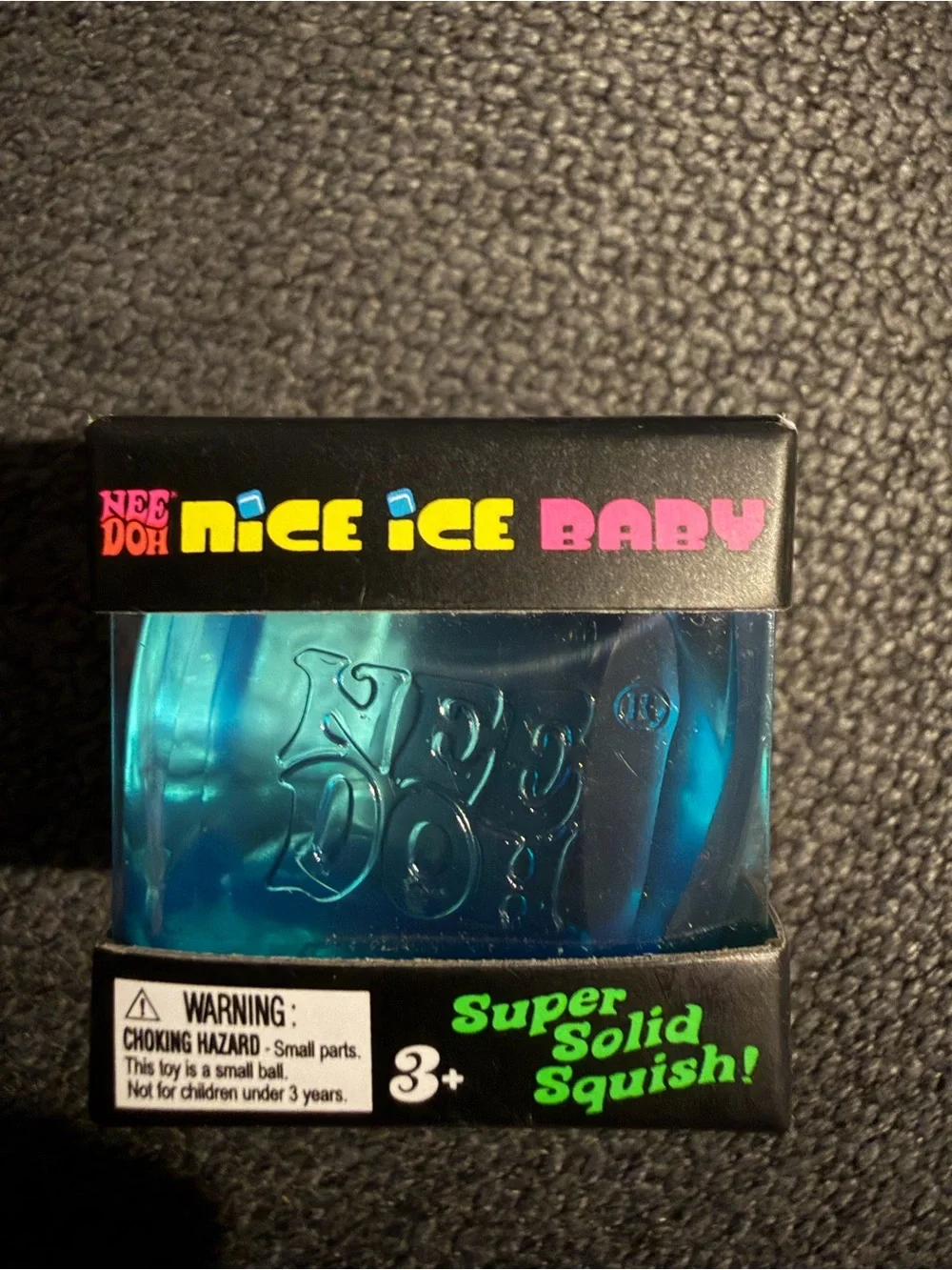 Authentic New Unopened. Needoh Nice Ice Baby Super Solid Squish Toy Translucent